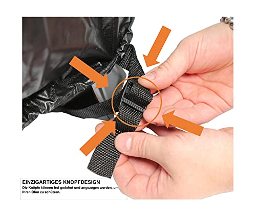 Jinfa | Cubierta Protectora Impermeable para brasero de jardín de 60cm y 70,5cm | Color Negro