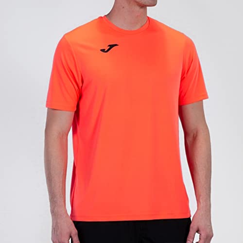 Joma Combi - Camiseta de Manga Corta, Hombre, Naranja (Coral flúor), L