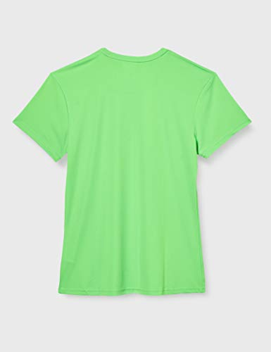 Joma Combi Camiseta Deportiva para Mujer de Manga Corta y Cuello Redondo, Verde (Verde Flúor), L