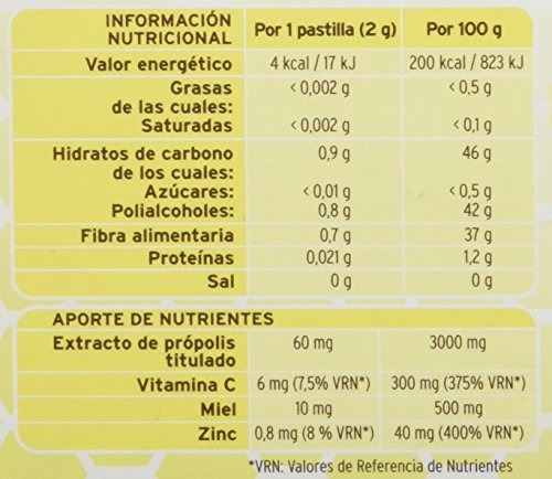 JUANOLA Própolis Sabor Limón y Miel - 24 pastillas blandas - Ayudan a suvaizar la garganta de forma natural. Producto alimenticio con Própolis, Miel, Zinc y Vitamina C.