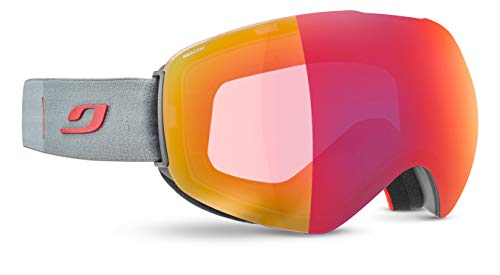 Julbo Skydome - Gafas de esquí con Pantalla reactiva, fotocromática, para Hombres, Gris/Rojo, XXL