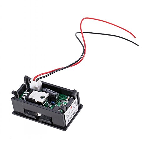 JZK® 2 hilos DC 7-100 V 0,56" mini digital rojo panel Pantalla LED voltímetro voltímetro medidor de voltaje
