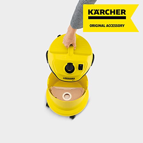 Kärcher Kit de Bolsas de Filtro de Papel Originales KFI 222, 5 Unidades, Doble Capa, para Aspiradores en Seco y Húmedo WD 2, MV 2, WD 2.200 a WD 2.550 (6.904-322.0)