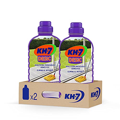 KH-7 Desic Insecticida Fregasuelos, Elimina y Protege tu hogar contra todo tipo de insectos rastreros, Con Aroma Lavanda - Paquete de 2 x 750ml (Total: 1.5 L)