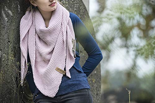 Knit Factory - Coco Bufanda Triangular - Rosa - 190x85 cm