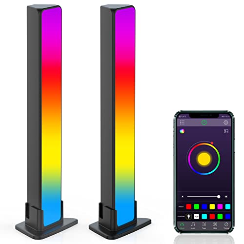 Kuubee Barras Luz Led RGB, lámpara Led-colores inteligente con 20 efectos de escena y 8 modos de música, App control, lámpara gaming para decoración habitación fiesta pc tv