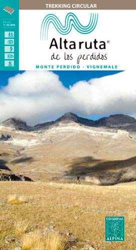 La alta ruta de Los Perdidos. Escala 1:30.000. Mapa excursionsita. Editorial Alpina. (TRAVESIAS - 1/30.000)