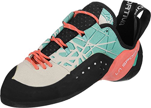 La Sportiva Kataki Woman, Zapatos de Escalada Mujer, Multicolor (Mint/Coral 000), 37.5 EU