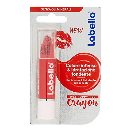 Labello Crayon Bálsamo Labios Colorido, 03 Poppy Red