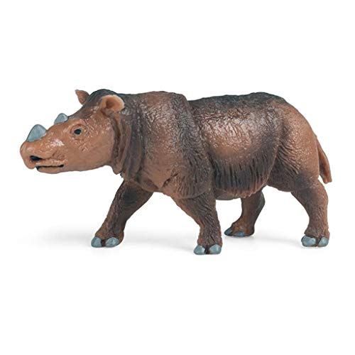 Lamdoo simulación sólida estática Modelo de Animal Salvaje Adornos Realista Rinoceronte de Sumatra