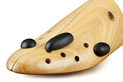 Langer & Messmer camilla de botas de madera de haya para mujeres incl. camilla de cuero, tamaño L 40/42,5