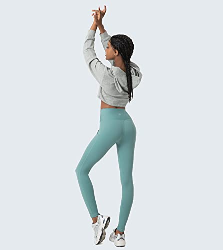 LAPASA Leggins Mujer con Bolsillos Laterales Cintura Alta Pantalón Deportivo Yoga y Ejercicio Mallas de Deporte Elástico Leggings Largo Push Up L01B1 M Verde