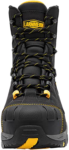 LARNMERN PRO Botas de Seguridad para Hombre Impermeable Zapatos de Seguridad Hombre S3 Invierno Altos Calzado Seguridad Talla 43EU