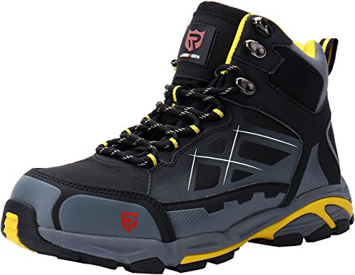 LARNMERN Zapato de Seguridad S3 SRC,LM-1702, con Tapa de Acero con Suela Antideslizante Caucho, Antiestático (42 EU，Gris)