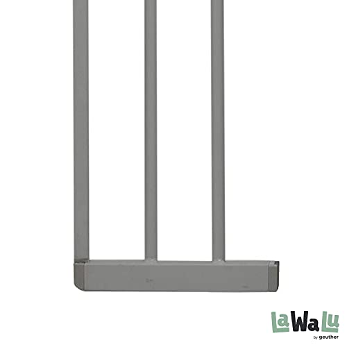 LaWaLu by geuther 0012VSLW Prolongación para la barrera de seguridad Lola & Yanis, accesorios para la barrera (longitud: 17 cm, se puede montar en ambos lados de la barrera), gris