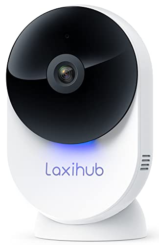 Laxihub Cámara de Vigilancia Interior 5Ghz y 2.4Ghz Wi-Fi 1080P HD Visión Nocturna Cámara IP Cámara Audio de 2 vías Cámara de Seguridad Compatible con Alexa y Google Assistant