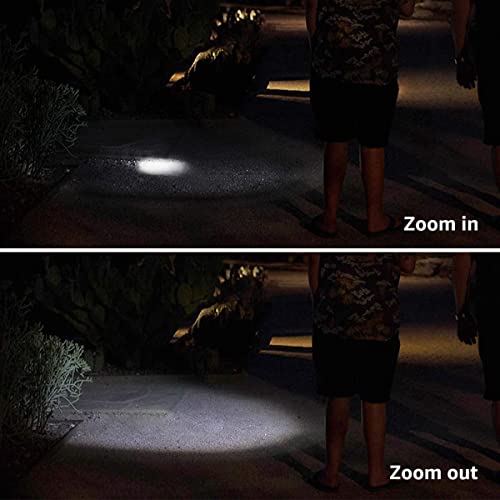 LE Linterna LED de Mano 3 Modos Luz Alta Potencia Linternas Antorcha Zoomble Flashlight LED Impermeable para Ciclismo Camping Montañismo, Incluida 3 AAA Pilas
