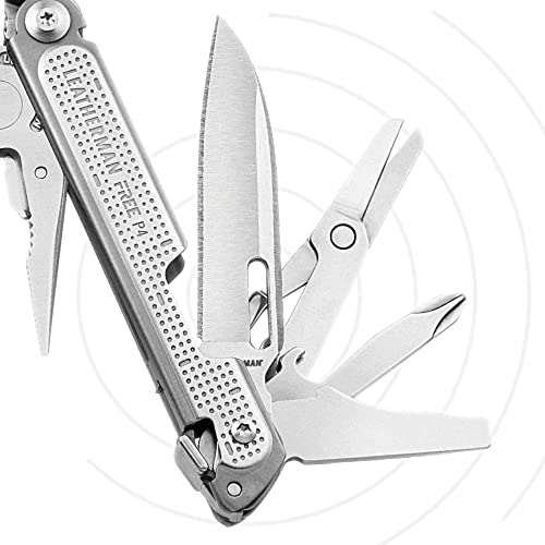Leatherman – Multiherramienta P4 con cierre magnético, herramientas accesibles con una mano y funda de nailon premium y clip de bolsillo