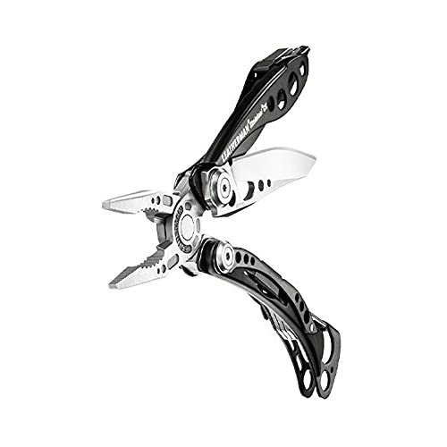 Leatherman Skeletool CX - Herramienta multiusos con 7 utensilios, incluye alicates, cortaalambres y un cuchillo, para el aire libre y camping, hecha en EE.UU., en acero inoxidable