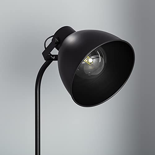 LEDKIA LIGHTING Lámpara de Pie Lembu 1650x280x280 mm Negro E27 Casquillo Gordo Metal Decoración Salón, Habitación, Dormitorio