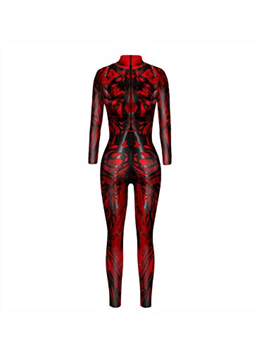 Leezeshaw Disfraz de superhéroes de Venom para mujer, disfraz de Halloween 3D Venom Carnage Lycra Unitard Enterizo para mujer S-XL