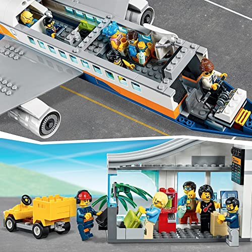 LEGO 60262 City Avión de Pasajeros, Aeropuerto de Juguete con Terminal y Camión, Set de Construcción para Niños a Partir de 6 Años