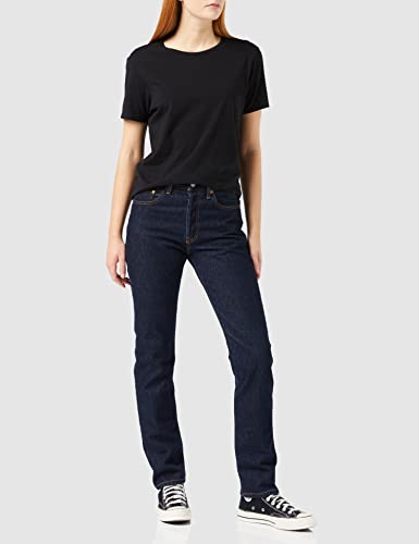 Levi's 501 Jeans For Women, Dark Indigo-Flat Finish, 28W / 30L para Mujer
