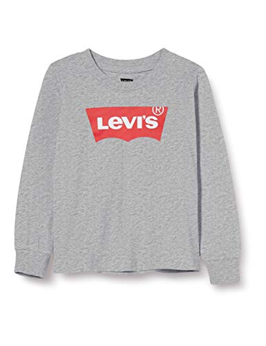 Levi's Kids Camiseta de manga larga Lvb L/S Batwing Tee Bebé-Niños Grey Heather 36 meses