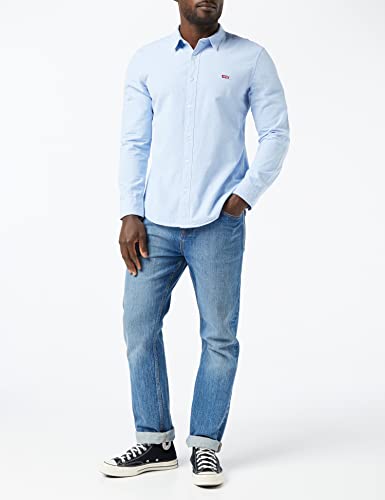 Levi's LS Battery Hm Shirt Slim Camisa Casual, Blue (Allure 0005), Large para Hombre