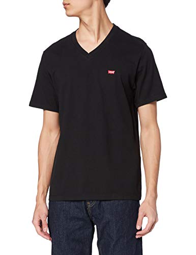 Levi's Orig Hm Vneck Camiseta, Black (Mineral Black 0001), Large para Hombre