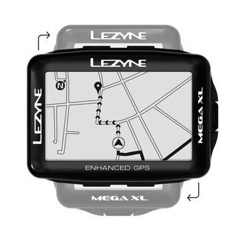 LEZYNE Mega XL Bicicleta Negro rastreador GPS - Rastreadores GPS (6,86 cm (2.7"), 35,3 x 58,8 mm, 240 x 400 Pixeles, Monocromo, 33,3 día(s), Recargable)