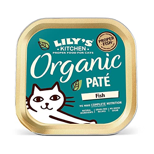 Lily's Kitchen Adult Organic Fish Dinner Complete Wet Cat Food, 19 x 85 g