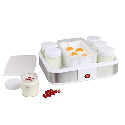 Livoo - Yogurtera de Queso| Yogur casero, Queso Cottage | 210 ml X 12 tarros de yogur, 1,2L de queso fresco DOP156 Gris