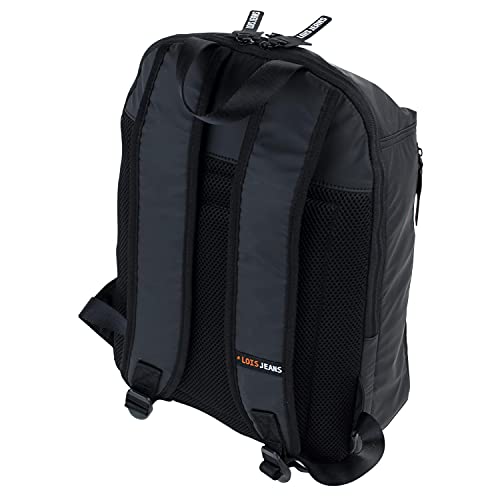 Lois - Mochila Unisex Minimalista PU técnico Elegante práctica y Ligera Cremallera Invisible cursor Personalizado Color Plano 307036, Color Negro