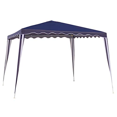 LOLAhome Carpa Cenador Gazebo Desmontable con ventilación Superior Azul de Acero de 300x300x250 cm