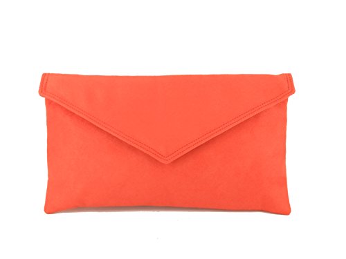 LONI Neat Suede-Chilli Orange - Cartera de mano para mujer Naranja Chilli Orange Red Medium