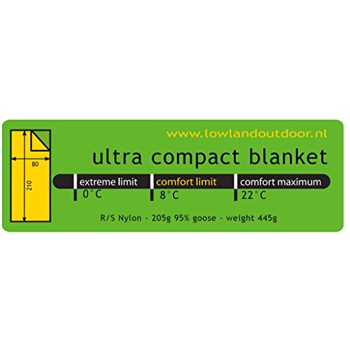 Lowland Outdoor - Ultra Compact Blanket - 210 x 80 cm - 445 gr 8°C - Nylon