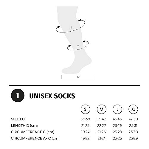 Lurbel Pista, Calcetines running, calcetines transpirables y Anti-olor, calcetines de correr, calcetines deportivos Unisex. (AZUL ROYAL - NEGRO, GRANDE - L)