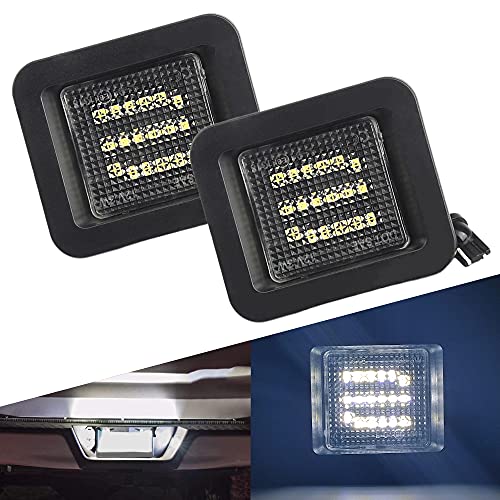 Maimiao 2 Piezas LED matrícula luces lámparas bombillas 3528 SMD 12V 6500K Xenón Blanco CanBus No hay error, Para 2015-2018 Ford 150 Raptor