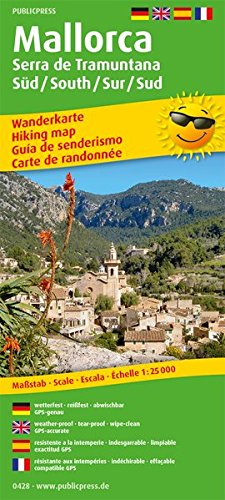Mallorca - Serra de Tramuntana Sur/Süd /South/Sud 1:25 000: Wanderkarte /Hiking Map mit Mountainbike-Touren