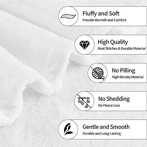Mantas para Cama de 150 Tigre Siberiano Blanco, Mantas para Sofa de Franela, Manta para Cama Reversible de 100% Microfibre Suave, Manta Transpirable 220x240 cm