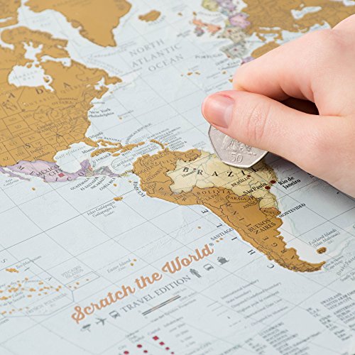 Maps International - Mapa rascable, edición de viaje, cartografía detallada al máximo - 42 x 29,7cm