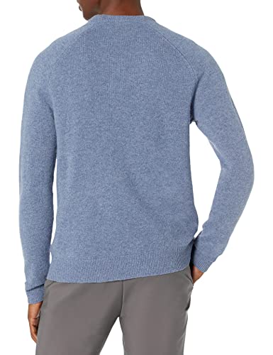 Marca Amazon - Goodthreads - Jersey de lana de cordero con cuello redondo para hombre, Azul (light blue), Large