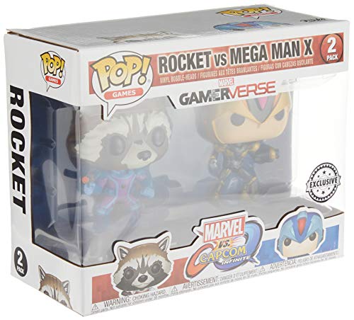 Marvel- Figura Pop Pack Cap MARV Rocket VS Megaman X, Multicolor (Last Level FFK22784)