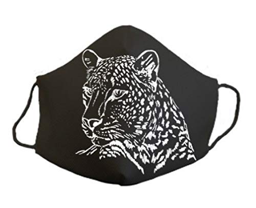 Mascarilla protectora homologada de 3 capas leopardo original divertida con diseño dibujos
