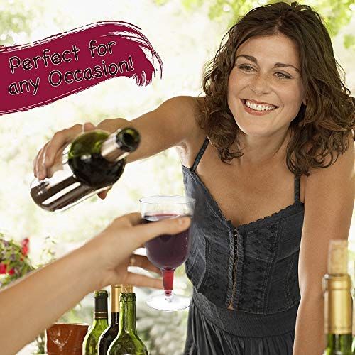 MATANA 48 Elegantes Copas de Vino de Plástico Transparente para Fiestas - 180ml