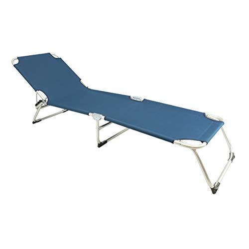 MaxxGarden Tumbona plegable – Tumbona de camping – Tumbona de relax – Tumbona de playa – 188 x 58 cm – Azul
