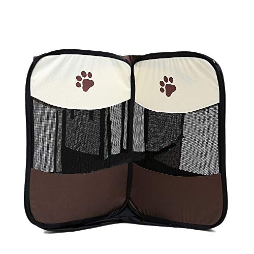 Mediawave Store – Caseta plegable para perros o mascotas pequeños, 76 x 58 cm, plegable, color beige