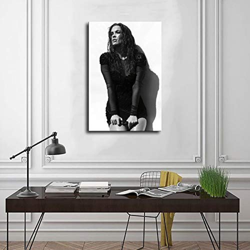 Megan Fox Bikini (11) Póster de lona para dormitorio, deportes, paisaje, oficina, habitación, decoración, regalo, 50 x 75 cm, marco1