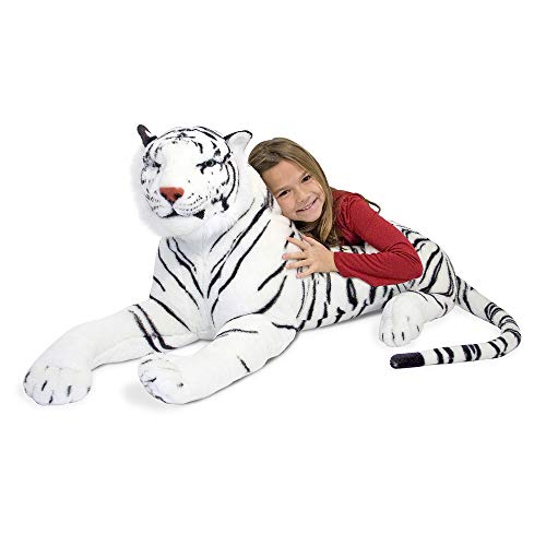 Melissa&Doug- White Tiger Giant Juguete de Pluche, Multicolor (Melissa & Doug 13979)